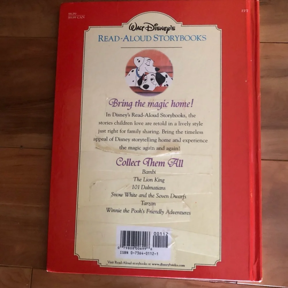 Walt Disney's 101 Dalmatians Hardcover “Read Aloud Storybook”-